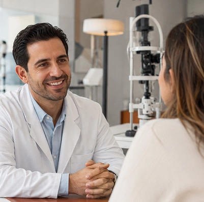 Estudios de diagnóstico visual y atención médica para la salud ocular con el Dr. Noé Morales Ortiz en UIO Tula
