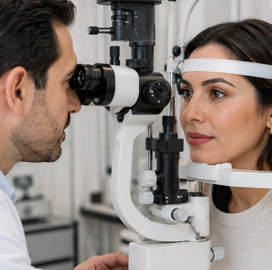 Estudios de diagnóstico visual y atención médica para la salud ocular con el Dr. Noé Morales Ortiz en UIO Tula